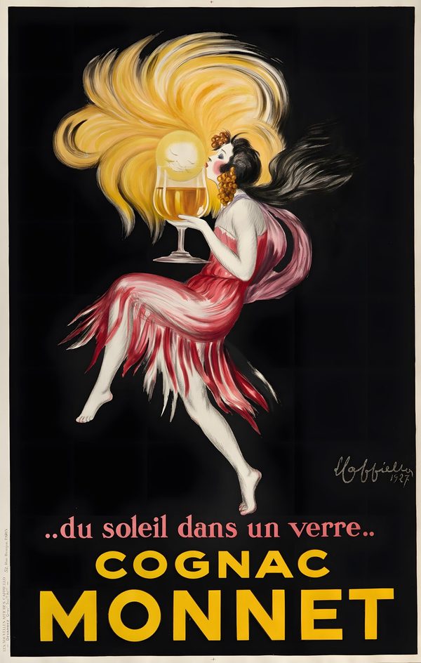 Cognac Monnet (1927) — vintage Belle Époque poster by Cognac Monnet, Charente, fine art giclée print