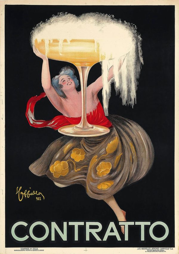 Contratto (1922) — vintage Belle Époque poster by Contratto, Canelli, fine art giclée print