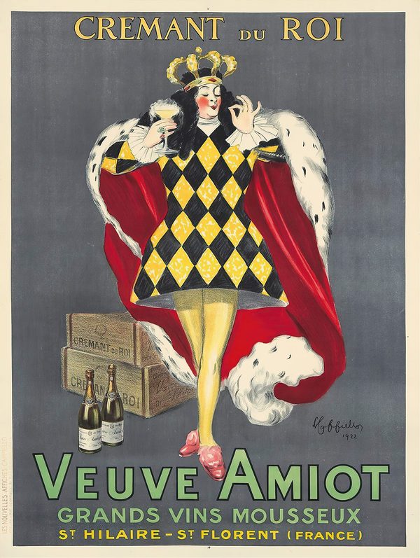 Crémant du Roi — Veuve Amiot (1922) — vintage Belle Époque poster by Veuve Amiot, St. Hilaire-St. Florent, fine art giclée print