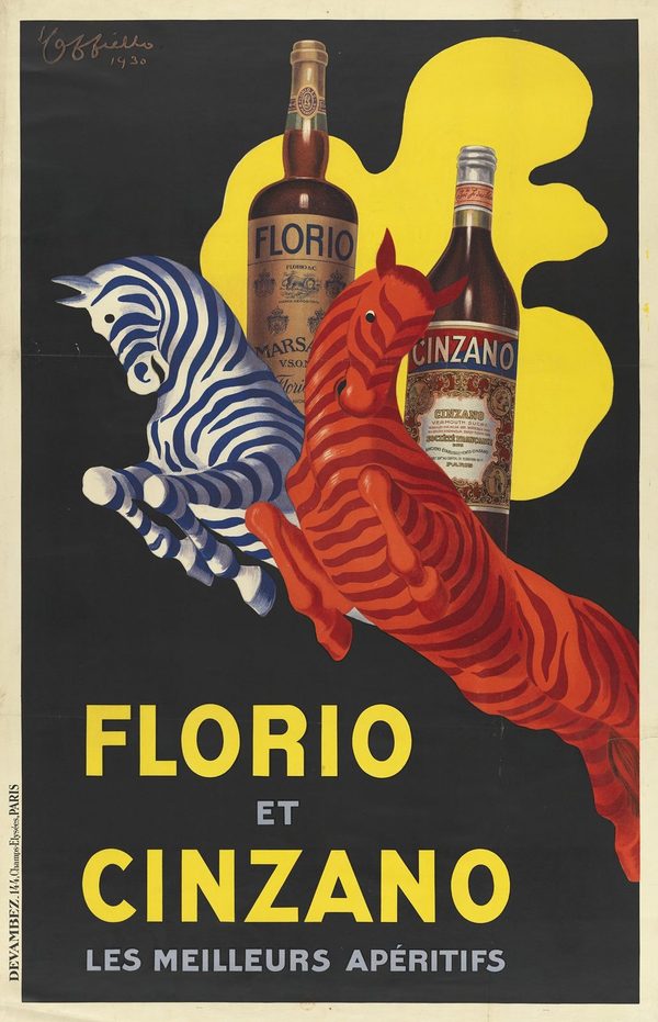Florio & Cinzano (c. 1920) — vintage Belle Époque poster by Florio & Cinzano, Italy, fine art giclée print